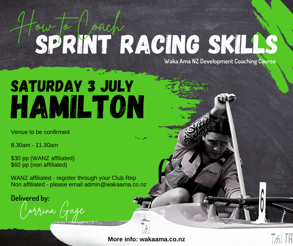 Enter now! Development Coaching - How to Coach Sprint Racing Skills (Hamilton)